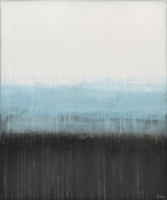 acrylic painting by Lisa Carney titled Blue Fog