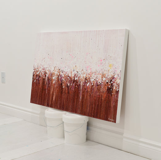 Blushing Berry by Lisa Carney |  Side View of Artwork 