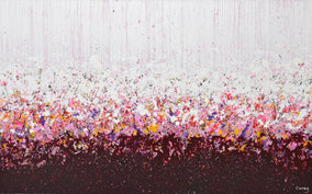 Original art for sale at UGallery.com | Cherry Splash by Lisa Carney | $2,350 | acrylic painting | 30' h x 48' w