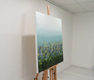 Original art for sale at UGallery.com | Grassy Meadows by Lisa Carney | $2,225 | acrylic painting | 40' h x 40' w | thumbnail 2
