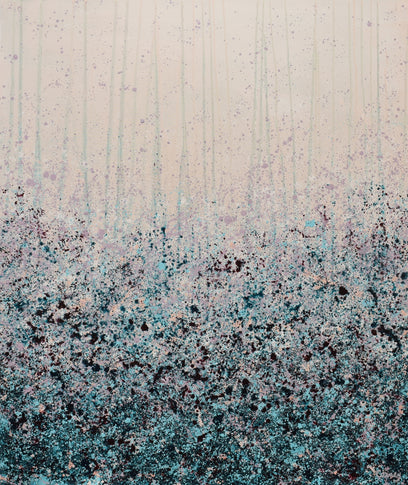 Mauve Teal Splash by Lisa Carney | Artwork Main Image