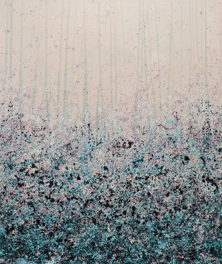 Mauve Teal Splash by Lisa Carney |  Artwork Main Image 