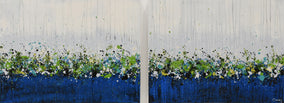 Original art for sale at UGallery.com | Minuit Mauve by Lisa Carney | $1,950 | acrylic painting | 18' h x 48' w