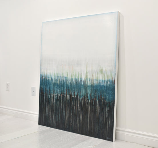 Morning Kiss by Lisa Carney |  Side View of Artwork 