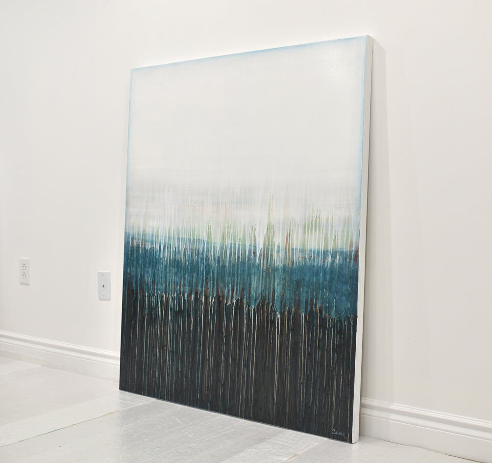 Morning Kiss by Lisa Carney |  Side View of Artwork 