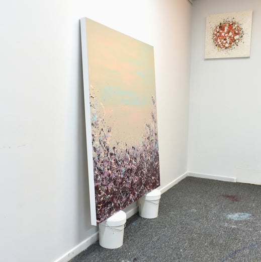 Sangria Splash by Lisa Carney |  Side View of Artwork 