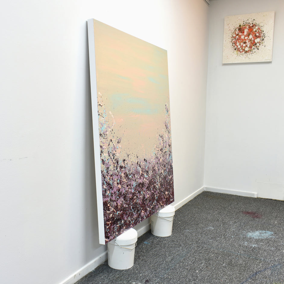 Sangria Splash by Lisa Carney |  Side View of Artwork 