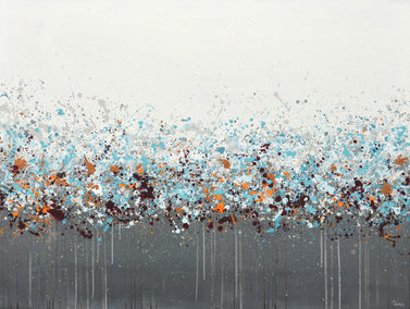 acrylic painting by Lisa Carney titled Sprinkled Landscape