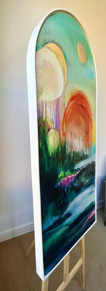 Heaven Touches Kawela: 2 by Lisa Crosby |  Side View of Artwork 