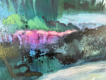 Original art for sale at UGallery.com | Heaven Touches Kawela: 2 by Lisa Crosby | $2,100 | oil painting | 46.5' h x 22' w | thumbnail 4