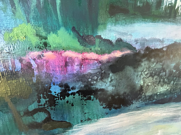 Heaven Touches Kawela: 2 by Lisa Crosby |   Closeup View of Artwork 