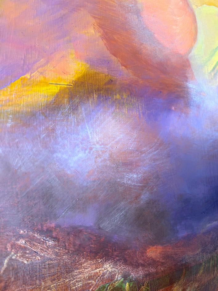 Heaven Touches Kawela: 3 by Lisa Crosby |  Closeup View of Artwork 