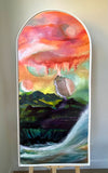 Original art for sale at UGallery.com | Heaven Touches Kawela by Lisa Crosby | $2,100 | oil painting | 46.5' h x 22' w | thumbnail 3