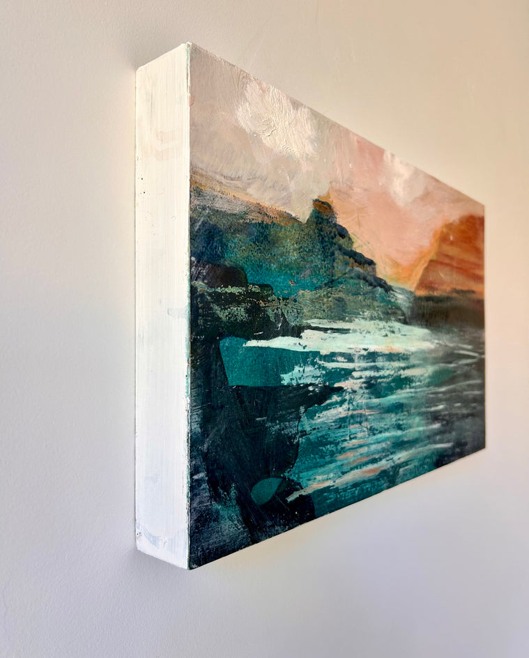 Lake Dream by Lisa Crosby |  Side View of Artwork 