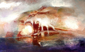 Original art for sale at UGallery.com | Reflect by Lisa Crosby | $375 | oil painting | 10' h x 16' w