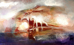 Original art for sale at UGallery.com | Reflect by Lisa Crosby | $375 | oil painting | 10' h x 16' w | thumbnail 1