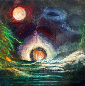 Original art for sale at UGallery.com | Sunrise Evolution by Lisa Crosby | $1,550 | oil painting | 30' h x 30' w