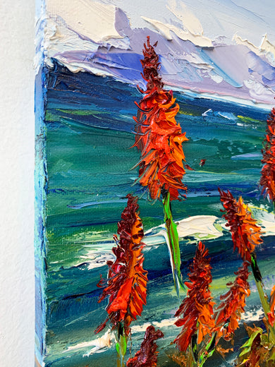 A Day in the Bay by Lisa Elley |  Side View of Artwork 