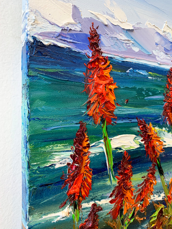 A Day in the Bay by Lisa Elley |  Side View of Artwork 