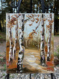Original art for sale at UGallery.com | Autumn Sienna Glow by Lisa Elley | $800 | oil painting | 20' h x 16' w | thumbnail 3