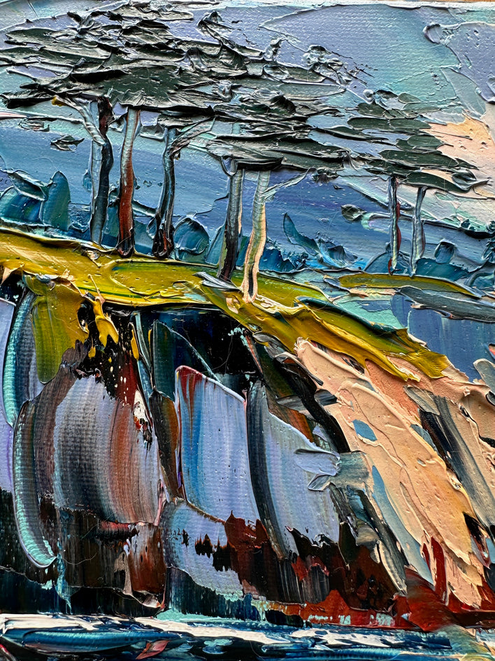 Beyond the Blue Sea by Lisa Elley |  Closeup View of Artwork 