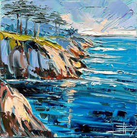 oil painting by Lisa Elley titled Beyond the Blue Sea