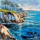 Original art for sale at UGallery.com | Beyond the Blue Sea by Lisa Elley | $575 | oil painting | 10' h x 10' w | thumbnail 1