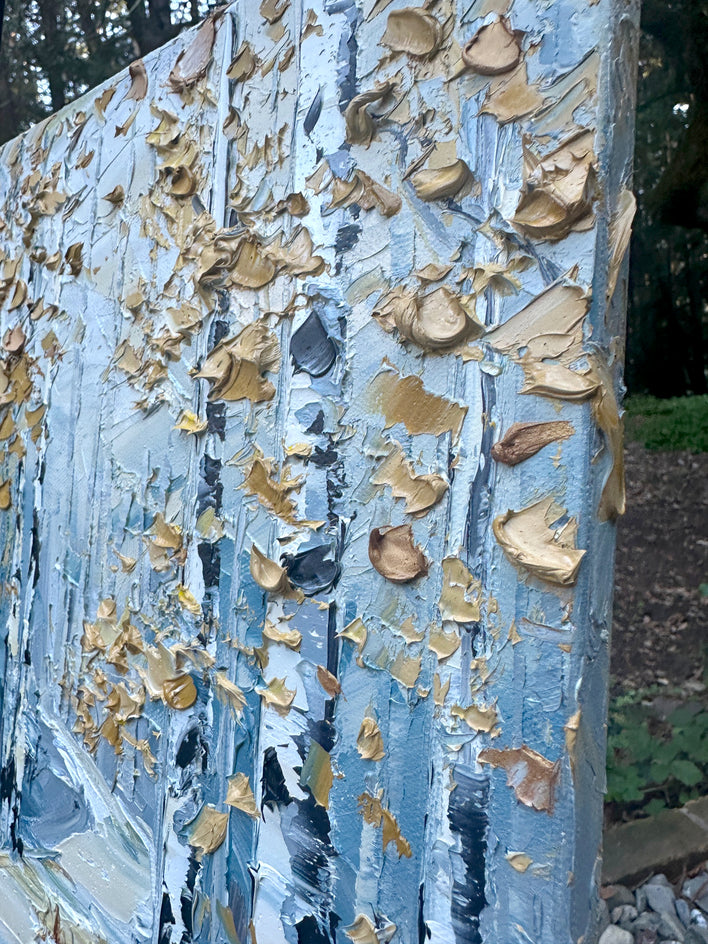 Birchlight by Lisa Elley |  Side View of Artwork 