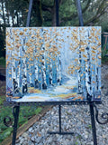 Original art for sale at UGallery.com | Birchlight by Lisa Elley | $750 | oil painting | 14' h x 18' w | thumbnail 3