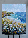 Original art for sale at UGallery.com | Coastal Dance by Lisa Elley | $875 | oil painting | 30' h x 24' w | thumbnail 3