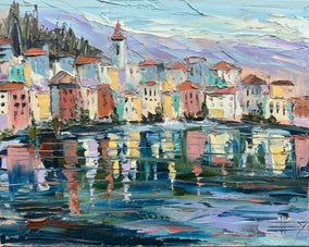 Original art for sale at UGallery.com | Colors of Italy by Lisa Elley | $700 | oil painting | 16' h x 20' w