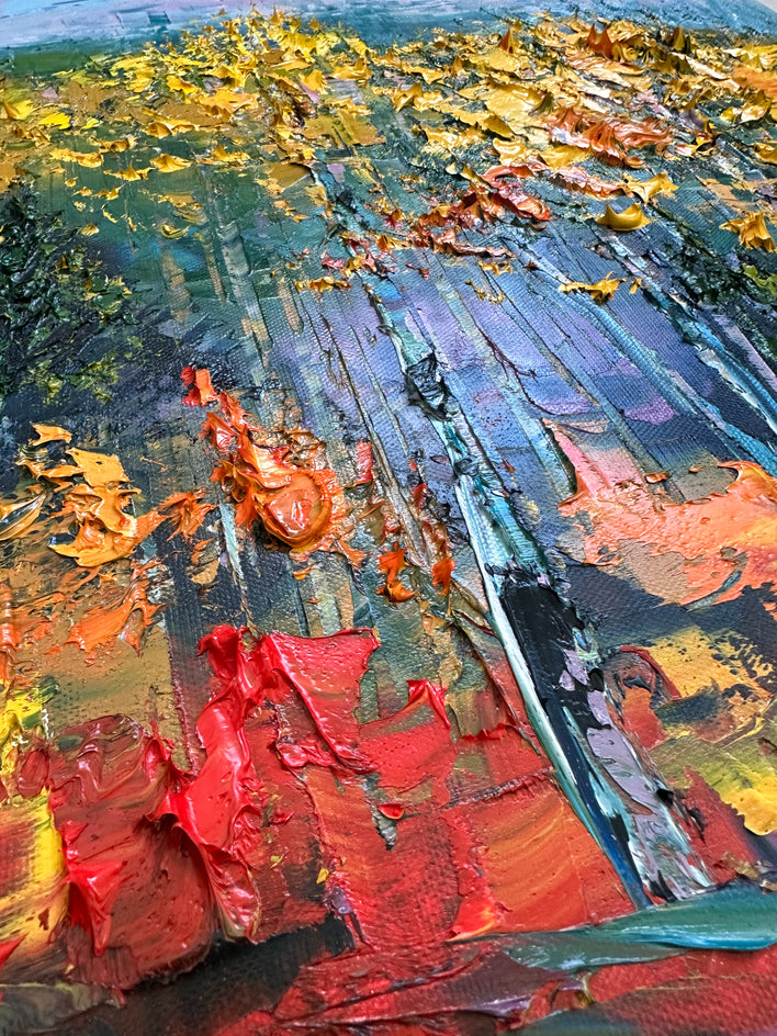 Fall Serenity by Lisa Elley |  Closeup View of Artwork 