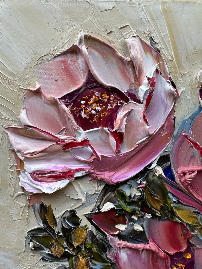 Petals at First Light by Lisa Elley |  Closeup View of Artwork 