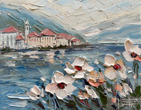 Original art for sale at UGallery.com | Petals on the Breeze by Lisa Elley | $375 | oil painting | 11' h x 14' w | thumbnail 1