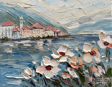 oil painting by Lisa Elley titled Petals on the Breeze