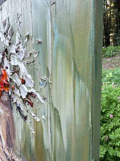 Radiance in the Quiet by Lisa Elley |  Side View of Artwork 