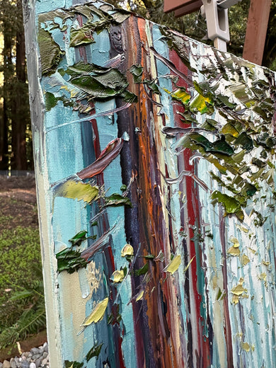 The Light Walked With Me by Lisa Elley |  Side View of Artwork 