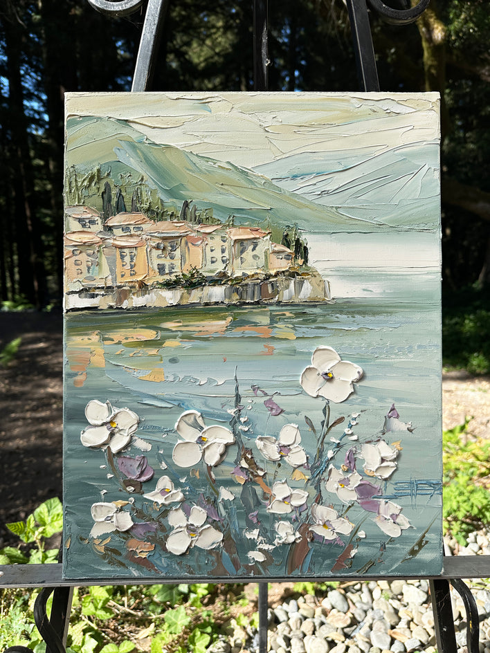 Violet Whisper, Lake Como by Lisa Elley |  Context View of Artwork 