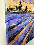 Original art for sale at UGallery.com | Whispers of Lavender Skies by Lisa Elley | $600 | oil painting | 16' h x 20' w | thumbnail 2