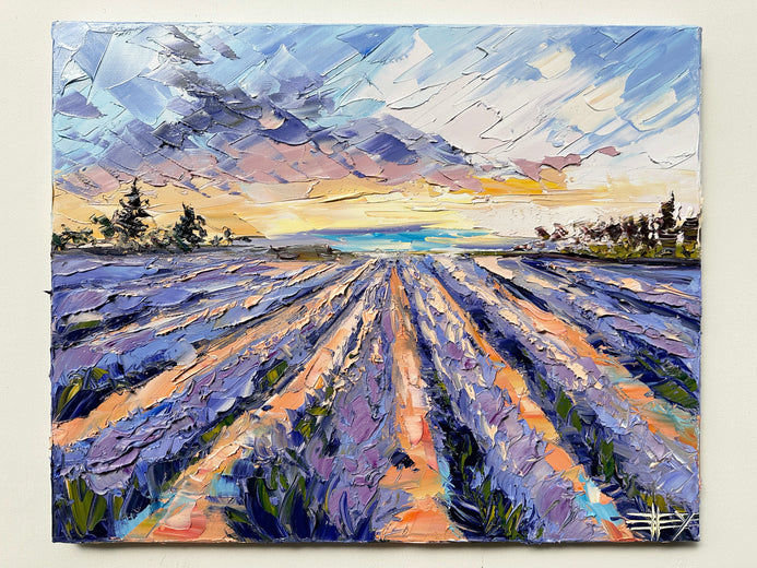 Whispers of Lavender Skies by Lisa Elley |  Context View of Artwork 