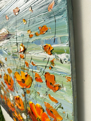Wildflower Coast by Lisa Elley |  Side View of Artwork 