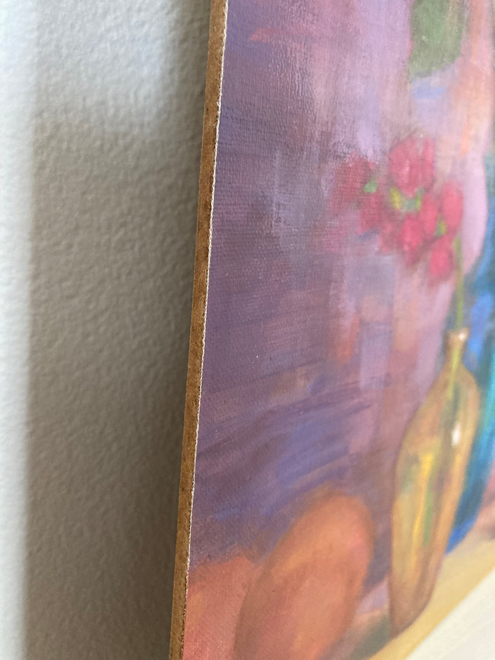 Just Peachy by Lisa Nielsen |  Side View of Artwork 