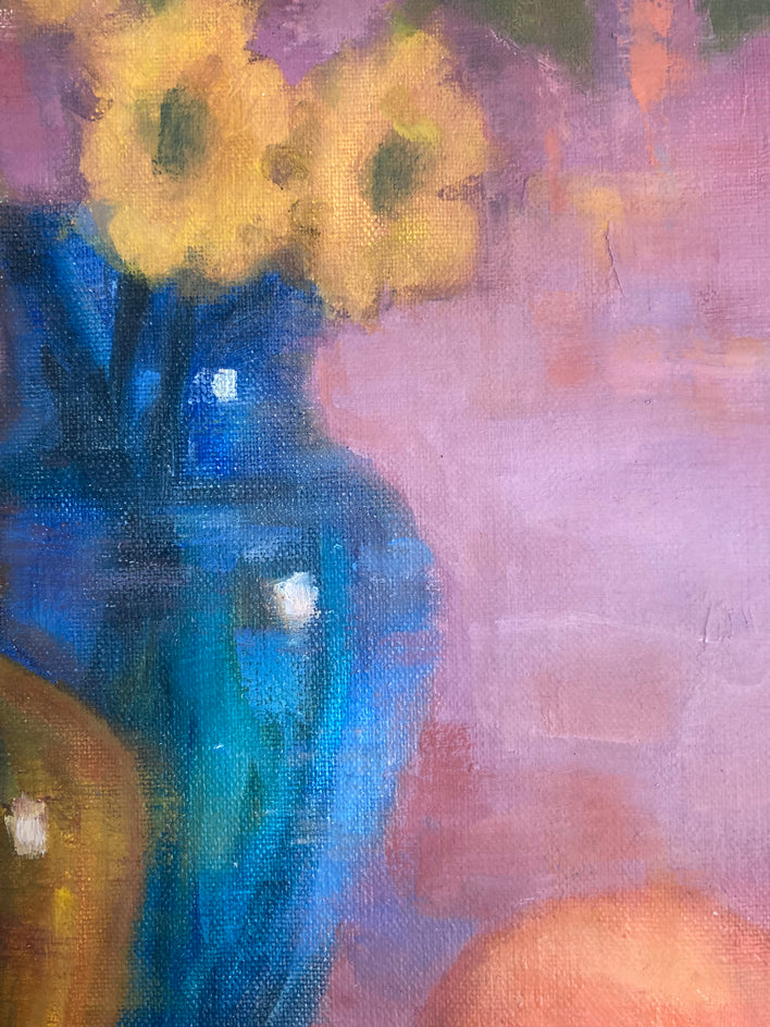 Just Peachy by Lisa Nielsen |  Closeup View of Artwork 