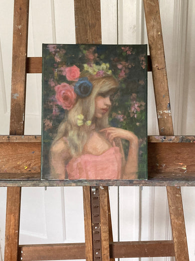 Pear Blossoms and Sweet Peas by Lisa Nielsen |  Context View of Artwork 