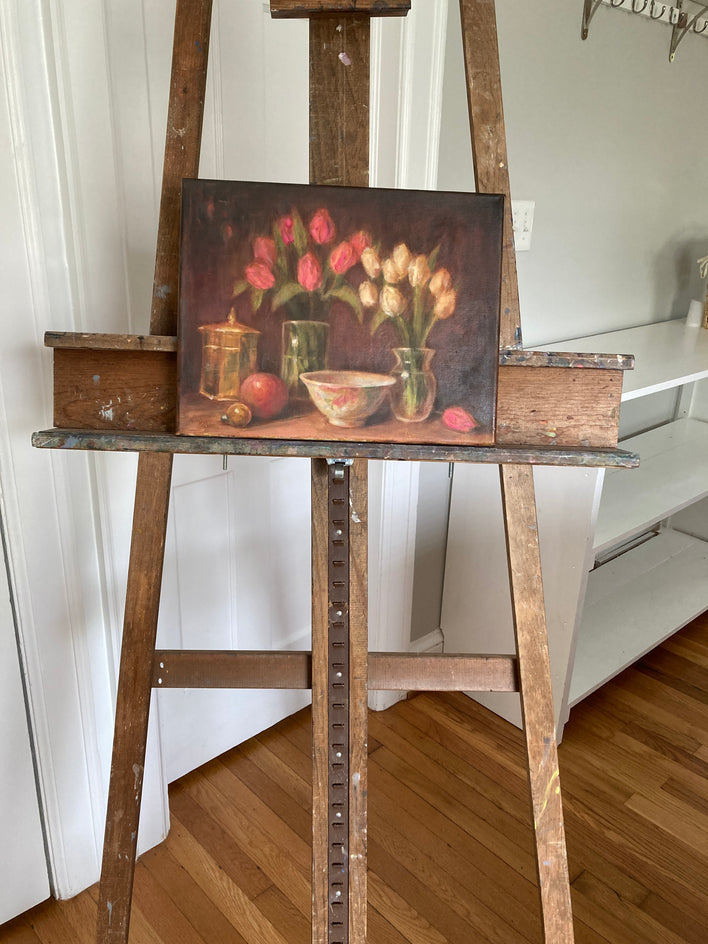 Tranquil with Tulips by Lisa Nielsen |  Context View of Artwork 