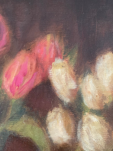 Tranquil with Tulips by Lisa Nielsen |   Closeup View of Artwork 