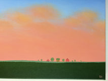 Original art for sale at UGallery.com | Sunset over the Old Farmstead by Sharon France | $1,000 | acrylic painting | 12' h x 24' w | thumbnail 3