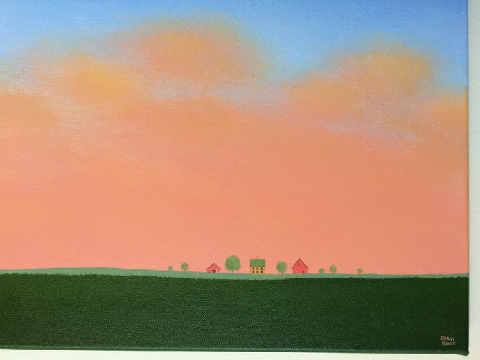 Sunset over the Old Farmstead by Sharon France |  Context View of Artwork 