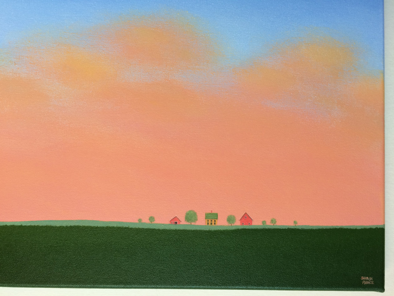 Sunset over the Old Farmstead by Sharon France |  Context View of Artwork 