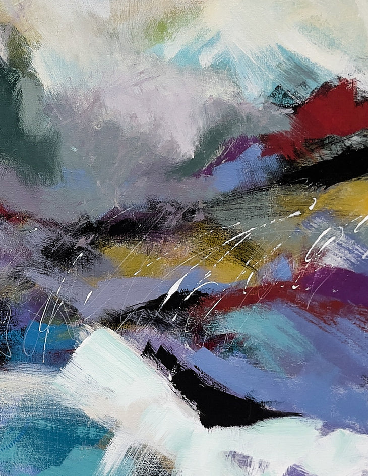 Beneath the Waves of Your Heart by Lynn Goldstein |  Closeup View of Artwork 